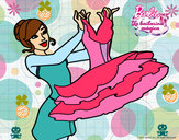Dibujo Barbie y su vestido de ballet pintado por HANANEEL 