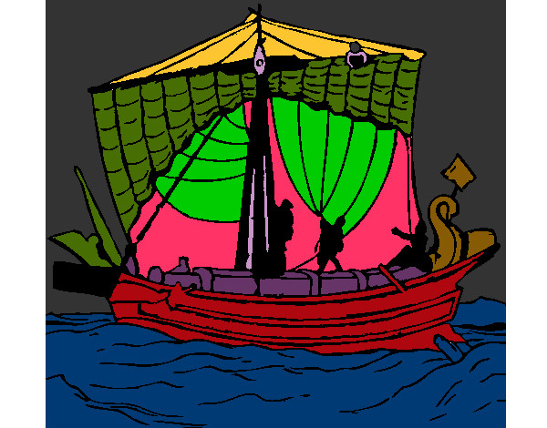 Dibujo Barco romano pintado por PEKIN