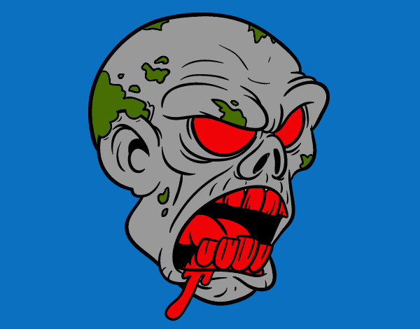 Dibujo Cabeza de zombi pintado por Enriquee