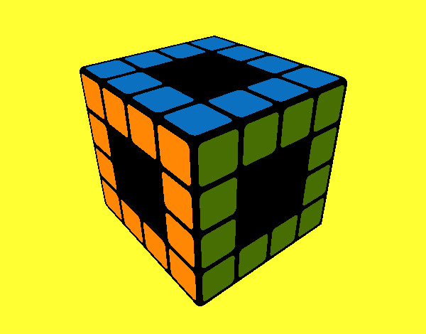 Dibujo Cubo de Rubik pintado por pedritotp