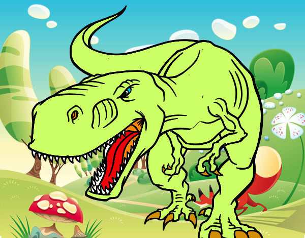 Dinosaurio enfadado