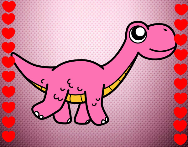 Dibujo Diplodocus feliz pintado por emma70