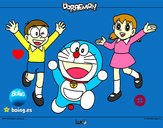 Dibujo Doraemon y amigos pintado por beliver