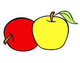 Dibujo Dos manzanas pintado por LUISJIJXC