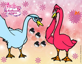 Dibujo El baile de los cisnes pintado por HANANEEL 