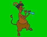 Dibujo Fauno tocando la flauta pintado por HeydiUribe