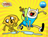 Dibujo Finn y Jake pintado por Belieber12