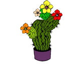Dibujo Flores de cactus pintado por nansydiaz