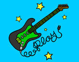 Dibujo Guitarra y estrellas pintado por PEKIN