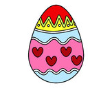 Dibujo Huevo con corazones pintado por saritamu