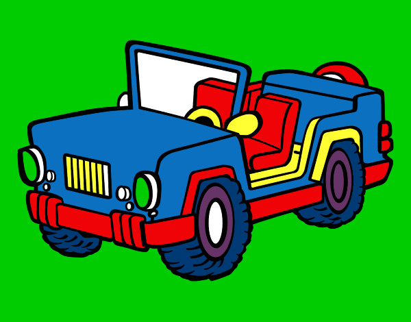 Dibujo Jeep pintado por Dibujadora