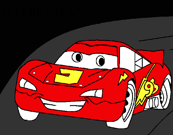 Dibujo Lightning McQueen pintado por Zuly_Anxo