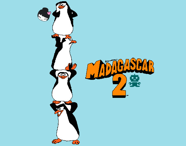 Dibujo Madagascar 2 Pingüinos pintado por Zuly_Anxo
