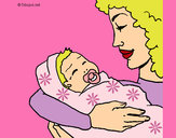 Dibujo Madre con su bebe II pintado por Mariemme