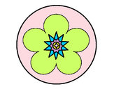 Dibujo Mandala con flor pintado por sayuri26