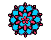 Dibujo Mándala con una flor pintado por ilyskate