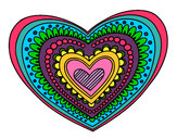 Dibujo Mandala corazón pintado por antoni888