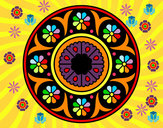 Dibujo Mandala flor pintado por chole34