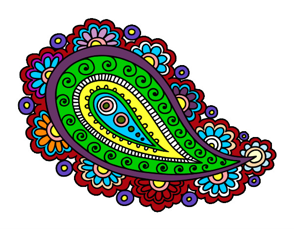 Dibujo Mandala lágrima pintado por cloppetine