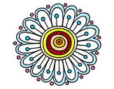 Dibujo Mandala margarita pintado por jhoanaa