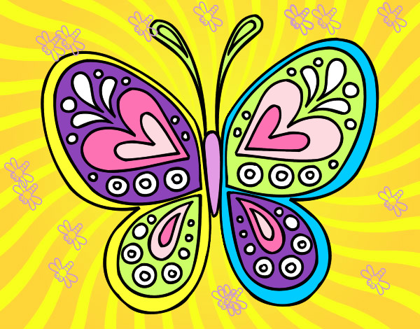 Dibujo Mandala mariposa pintado por alondra248