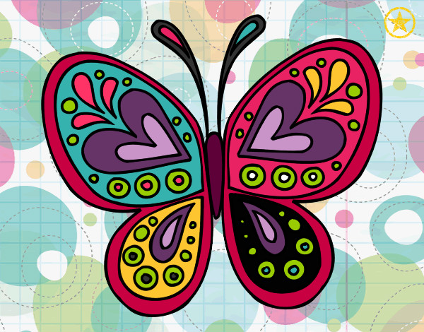 Dibujo Mandala mariposa pintado por anthon16 