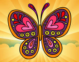 Dibujo Mandala mariposa pintado por normaglady