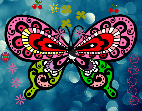 Dibujo Mariposa bonita pintado por macheli