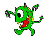 Dibujo Monstruo con un ojo pintado por weba567