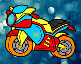 Dibujo Moto deportiva pintado por max3