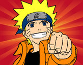 Dibujo Naruto alegre pintado por narutobiju