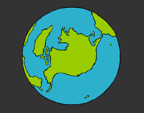 Dibujo Planeta Tierra pintado por arocena