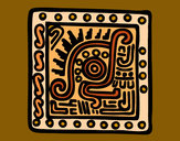 Dibujo Símbolo maya pintado por charito