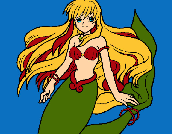 Dibujo Sirena pintado por luzkarina