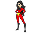 Dibujo Superheroina pintado por sofia41