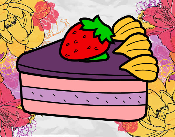 Dibujo Tarta de fresas pintado por dafita123