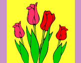 Dibujo Tulipanes pintado por  lucarondo