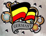 Dibujo Bandera de Alemania pintado por lala2013