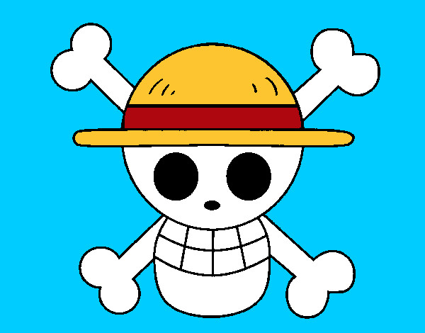 Dibujo Bandera del Sombrero de paja pintado por pigne