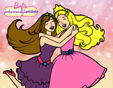Dibujo Barbie abrazada pintado por CamilaM