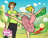 Dibujo Barbie bailando ballet pintado por taniafrias