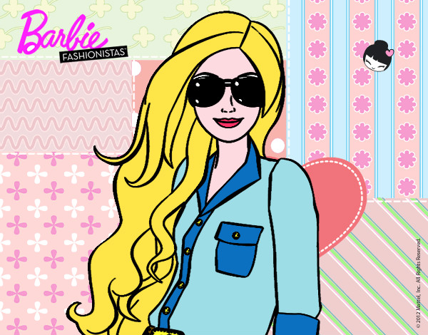 Dibujo Barbie con gafas de sol pintado por Zuly_Anxo