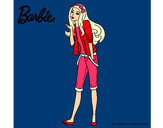 Dibujo Barbie con look casual pintado por elisan