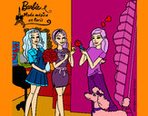 Dibujo Barbie de compras con sus amigas pintado por amalia