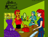 Dibujo Barbie en una tienda de ropa pintado por amalia