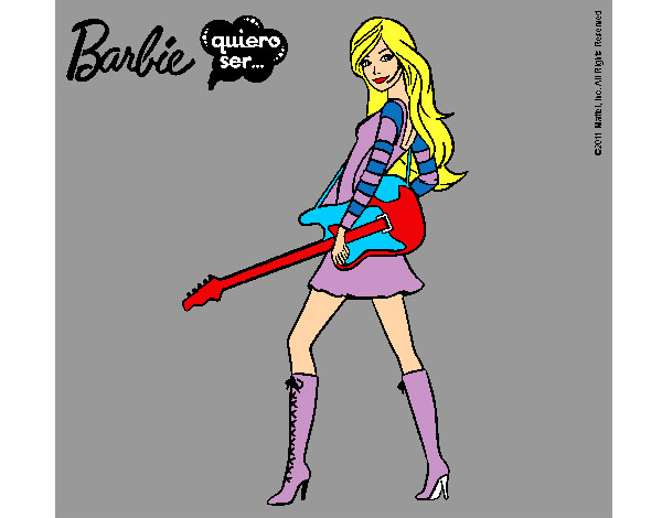 Dibujo Barbie la rockera pintado por 0857568
