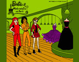 Dibujo Barbie mirando vestidos pintado por amalia