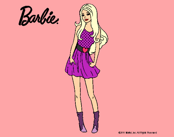 Dibujo Barbie veraniega pintado por elisan