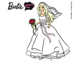 Dibujo Barbie vestida de novia pintado por elisan