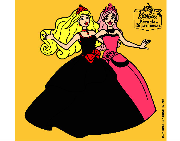 Barbie y su amiga súper felices